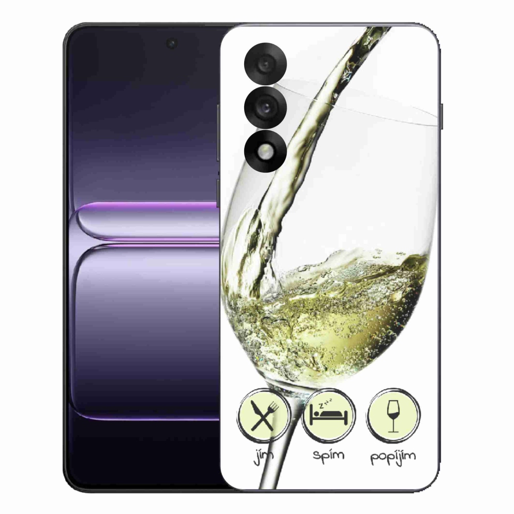 Gelový kryt mmCase na One Plus Nord 5 - sklenička vína bílé