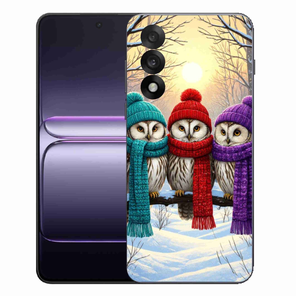 Gelový kryt mmCase na One Plus Nord 5 - soví přátelé