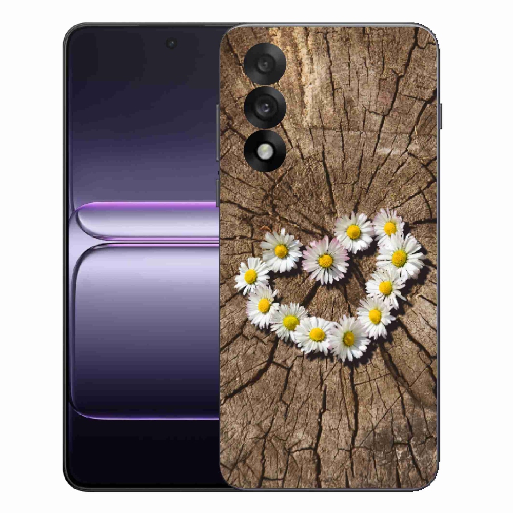 Gelový kryt mmCase na One Plus Nord 5 - srdce z kopretin