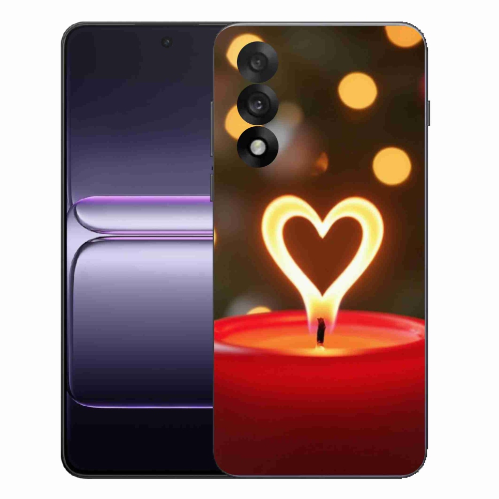 Gelový kryt mmCase na One Plus Nord 5 - srdce z plamene