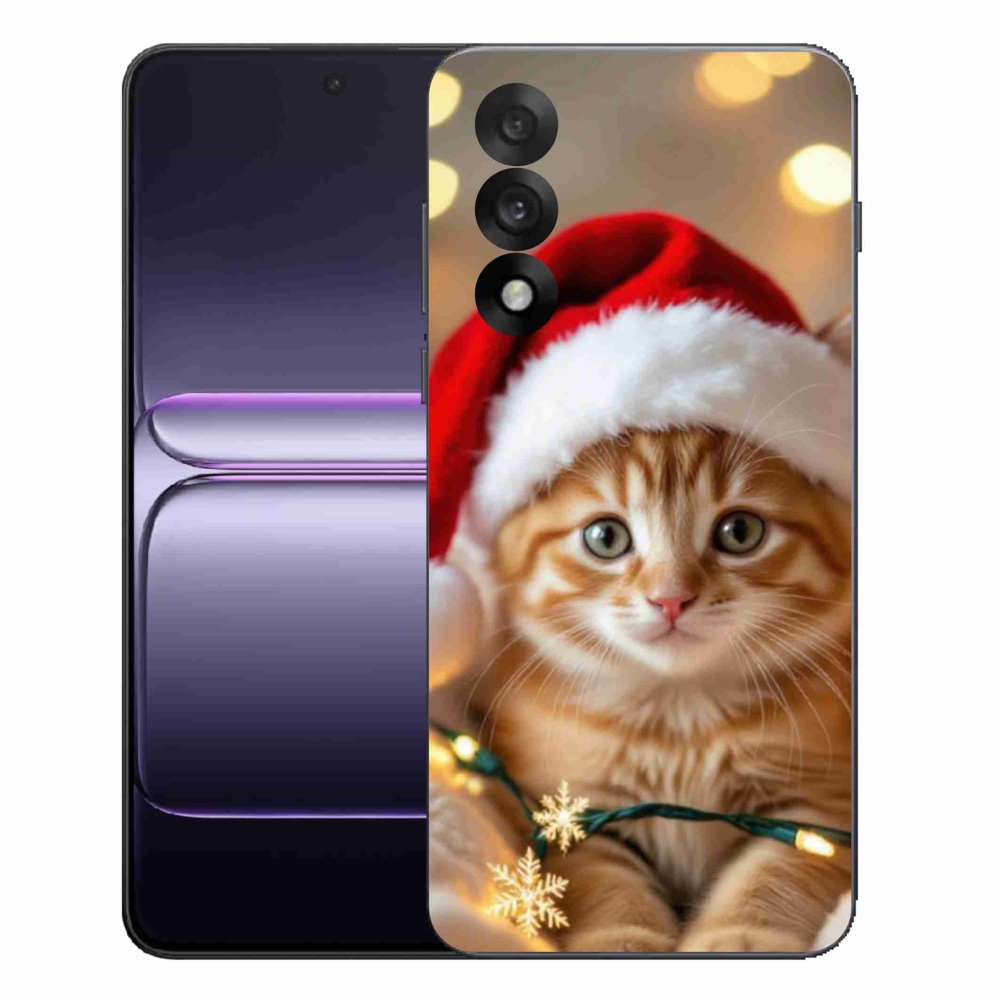 Gelový kryt mmCase na One Plus Nord 5 - vánoční kotě
