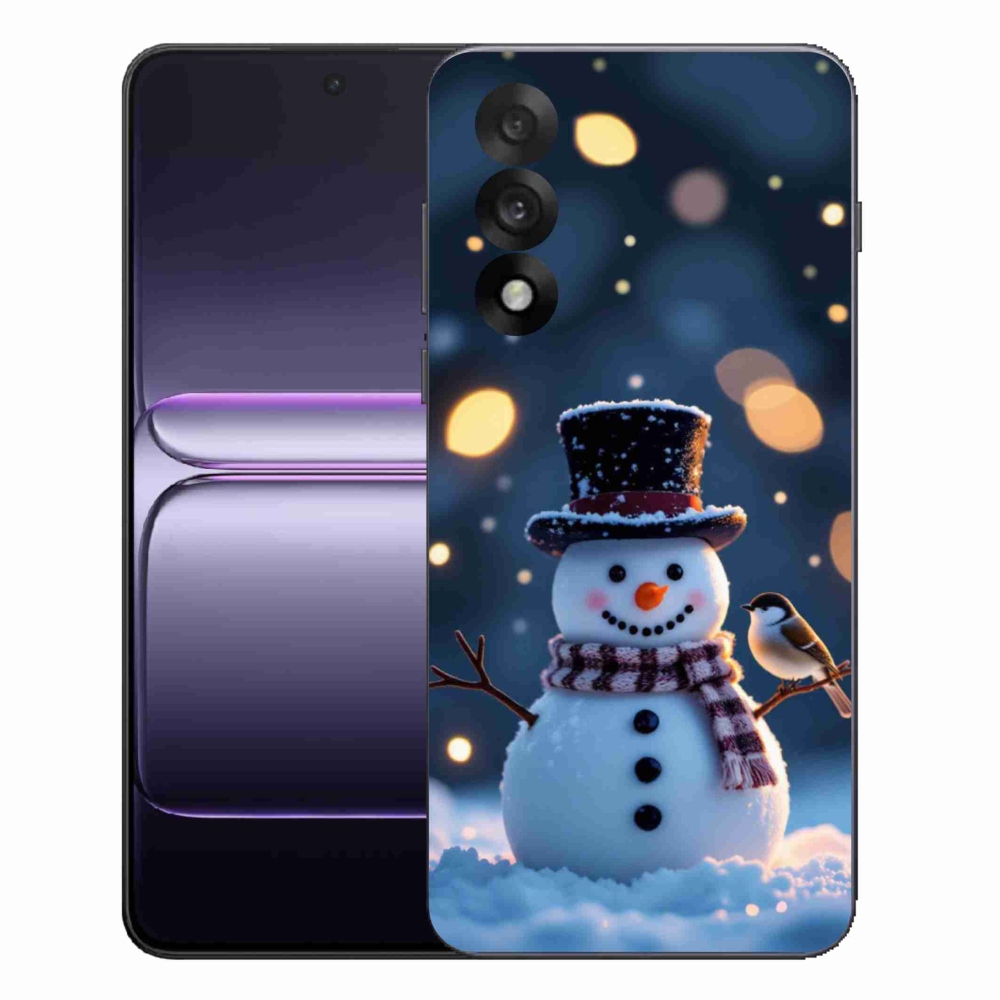 Gelový kryt mmCase na One Plus Nord 5 - vánoční sněhulák