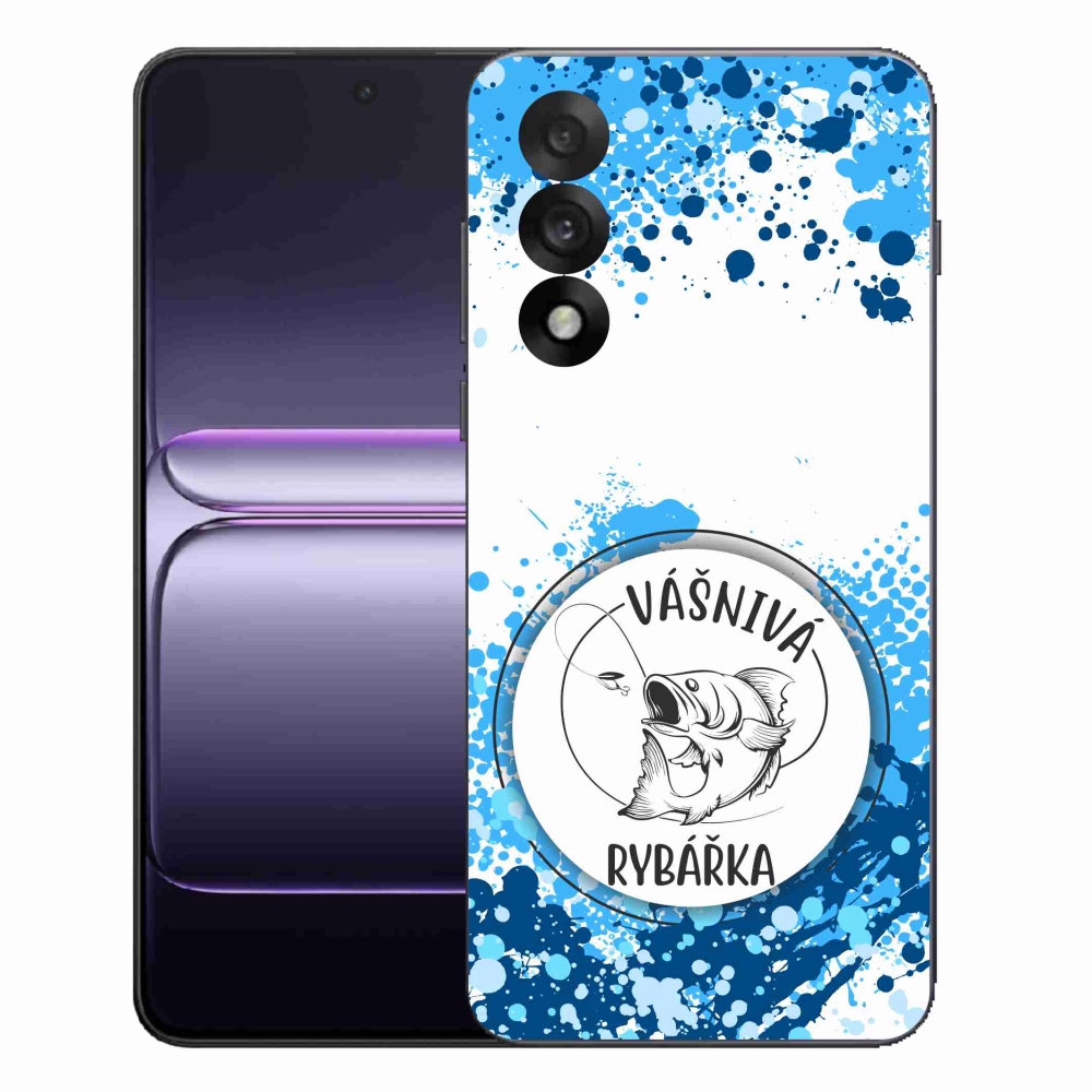 Gelový kryt mmCase na One Plus Nord 5 - vášnivá rybářka bílé pozadí