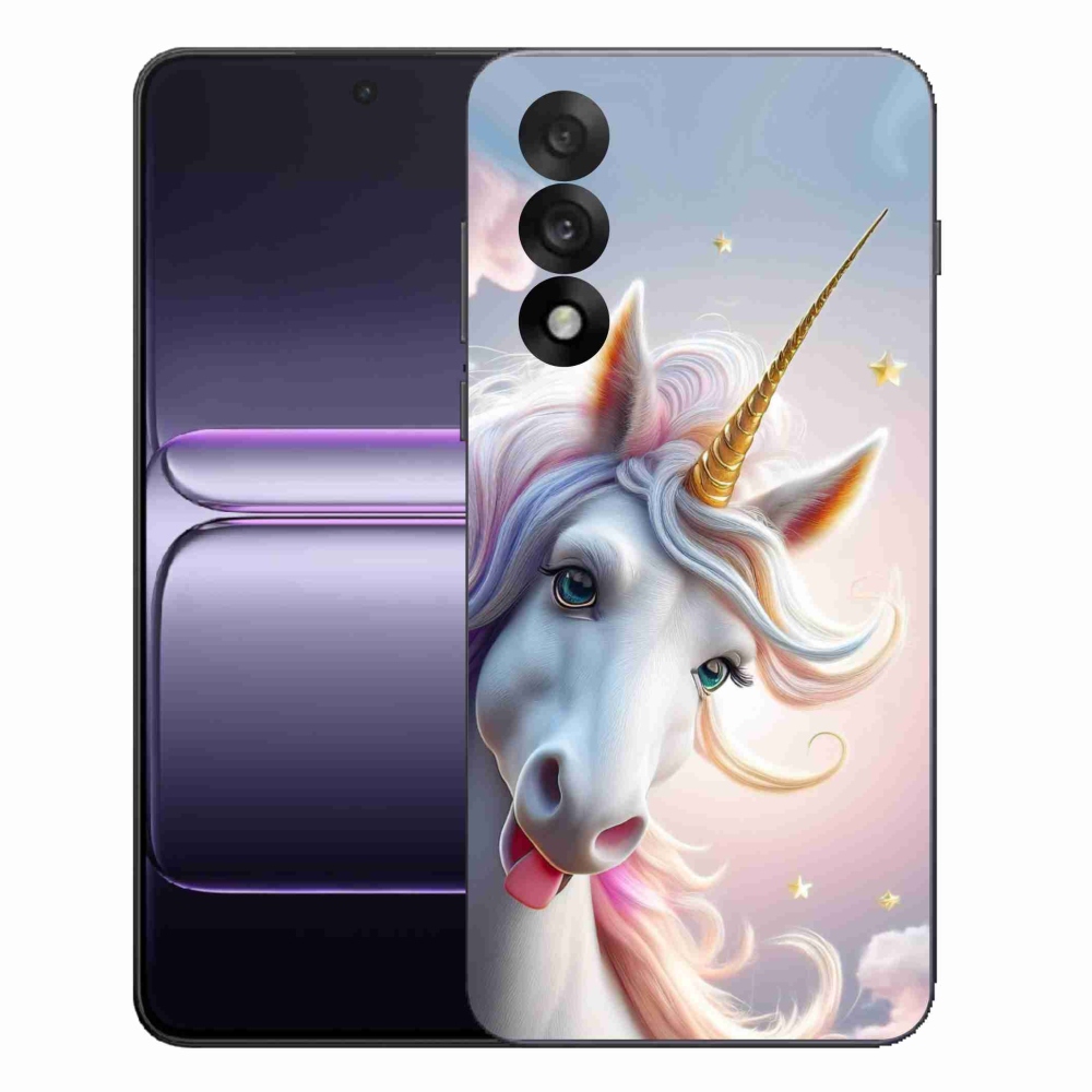 Gelový kryt mmCase na One Plus Nord 5 - veselý jednorožec