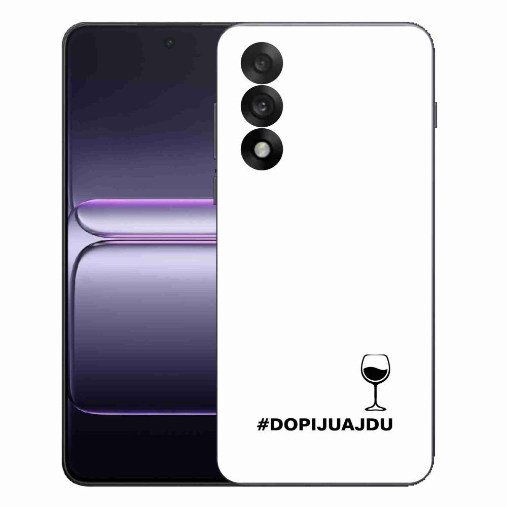 Gelový kryt mmCase na One Plus Nord 5 - vinný motiv bílé pozadí