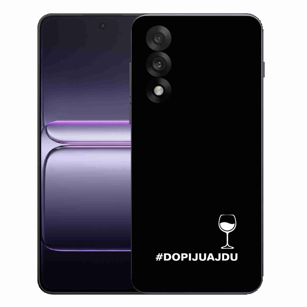 Gelový kryt mmCase na One Plus Nord 5 - vinný motiv černé pozadí