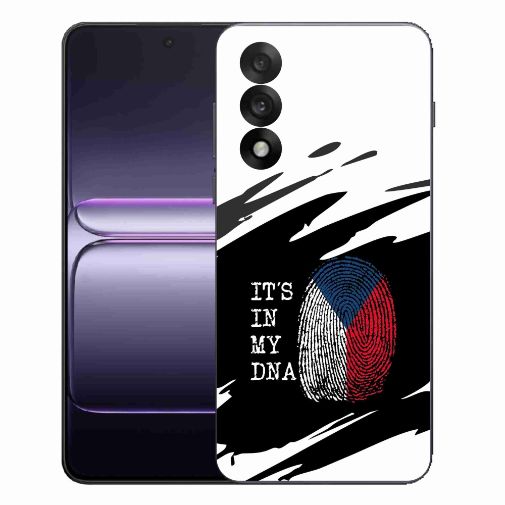 Gelový kryt mmCase na One Plus Nord 5 - vlajka otisk prstu černobílé pozadí