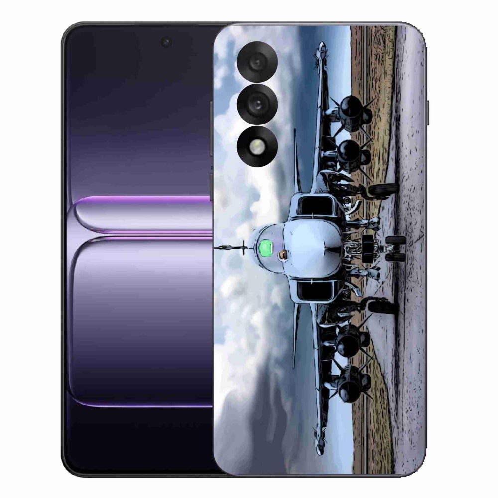 Gelový kryt mmCase na One Plus Nord 5 - vojenské letadlo