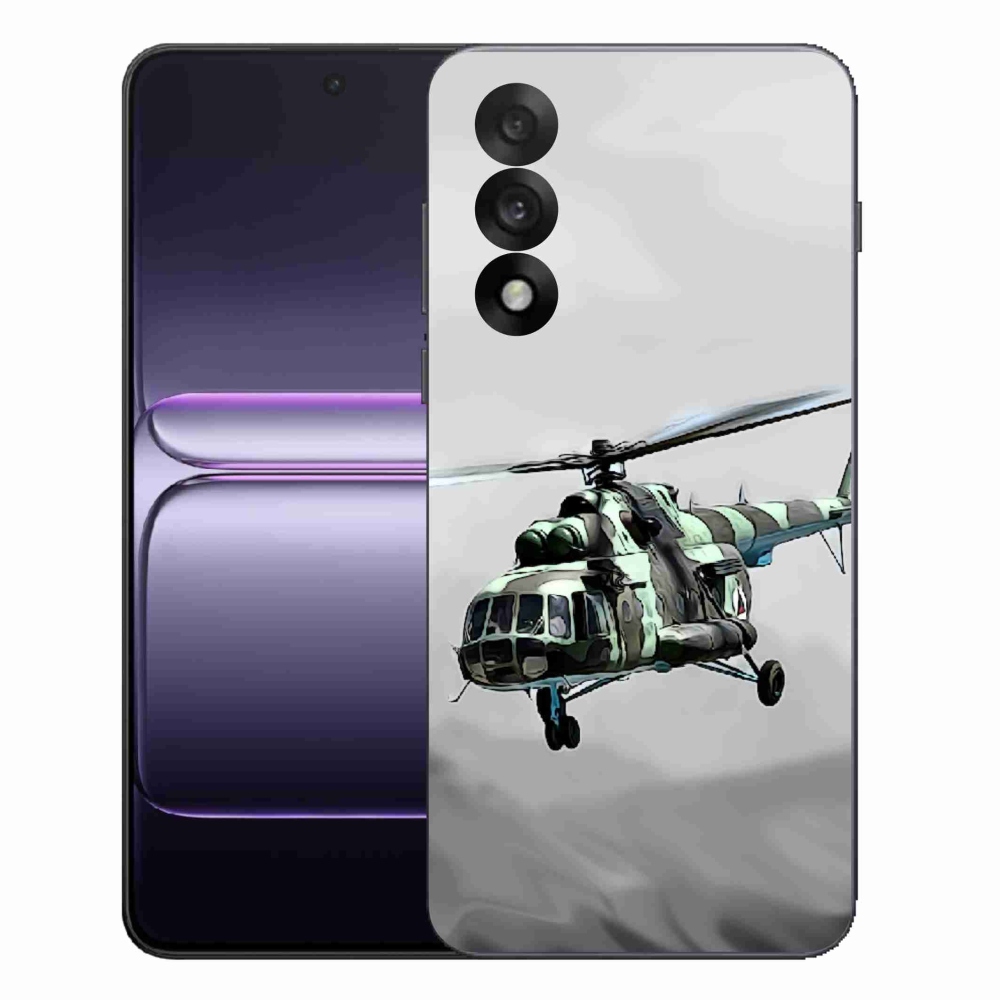 Gelový kryt mmCase na One Plus Nord 5 - vojenský vrtulník