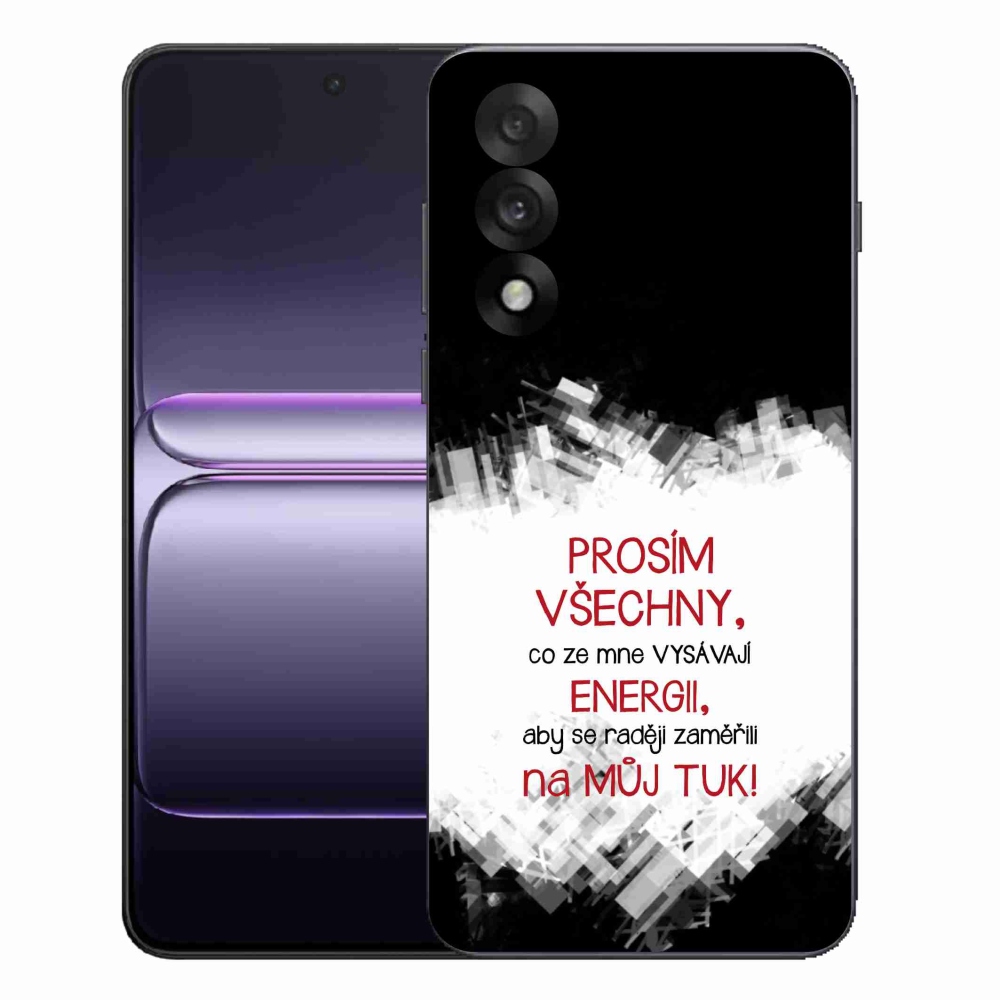 Gelový kryt mmCase na One Plus Nord 5 - vtipný text 1 červený