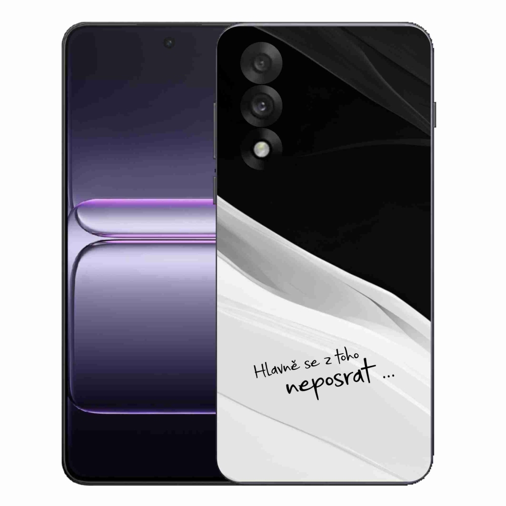 Gelový kryt mmCase na One Plus Nord 5 - vtipný text 13 bíločerné pozadí