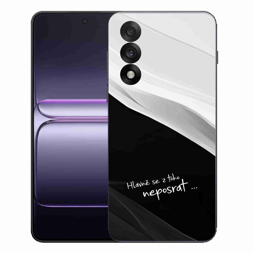 Gelový kryt mmCase na One Plus Nord 5 - vtipný text 13 černobílé pozadí