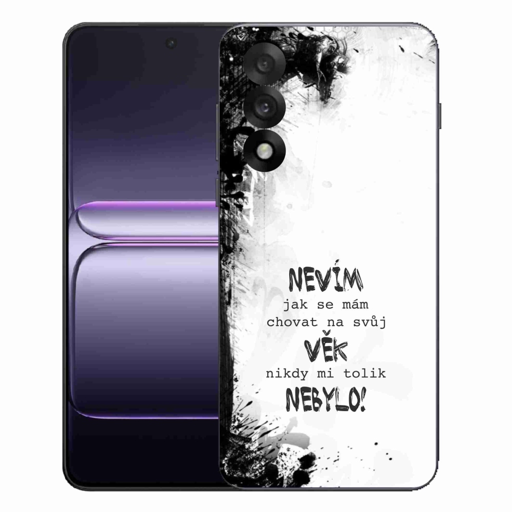 Gelový kryt mmCase na One Plus Nord 5 - vtipný text 14 bílé pozadí