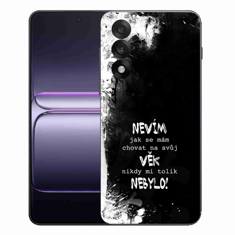 Gelový kryt mmCase na One Plus Nord 5 - vtipný text 14 černé pozadí