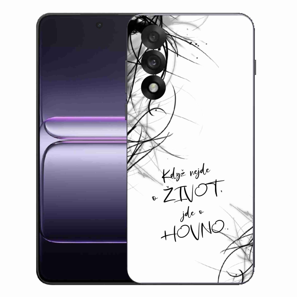 Gelový kryt mmCase na One Plus Nord 5 - vtipný text 16 bílé pozadí