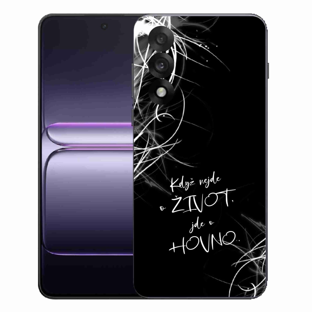 Gelový kryt mmCase na One Plus Nord 5 - vtipný text 16 černé pozadí