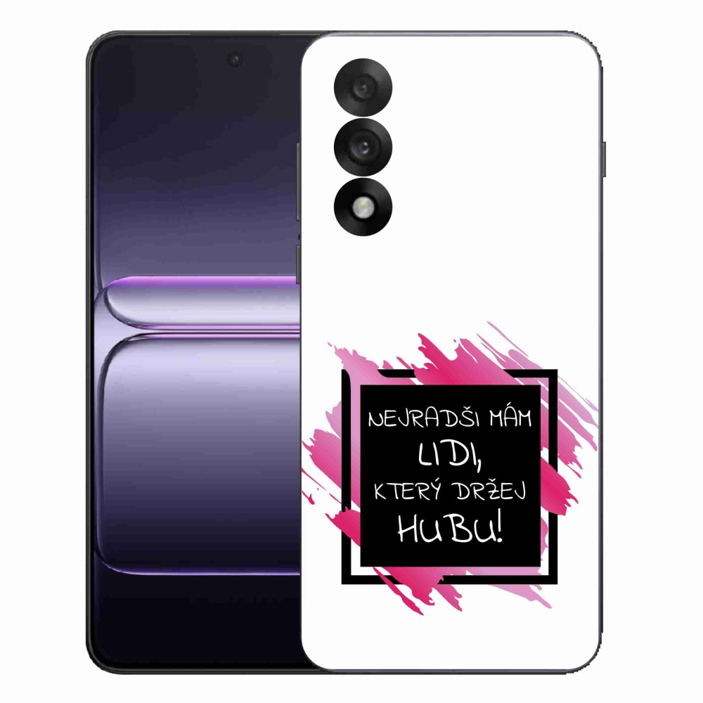 Gelový kryt mmCase na One Plus Nord 5 - vtipný text 7 černobílé pozadí