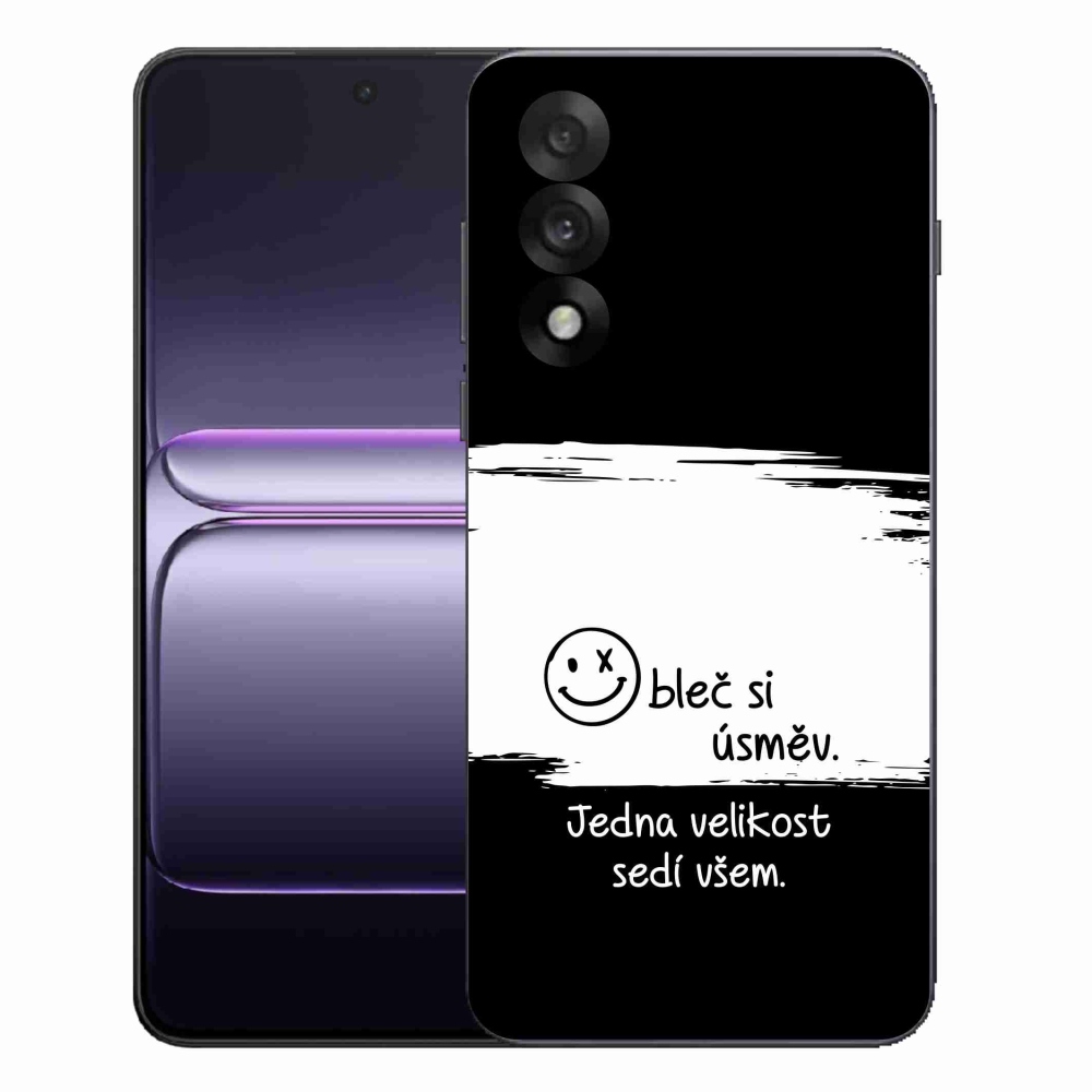 Gelový kryt mmCase na One Plus Nord 5 - vtipný text 8 bíločerné pozadí