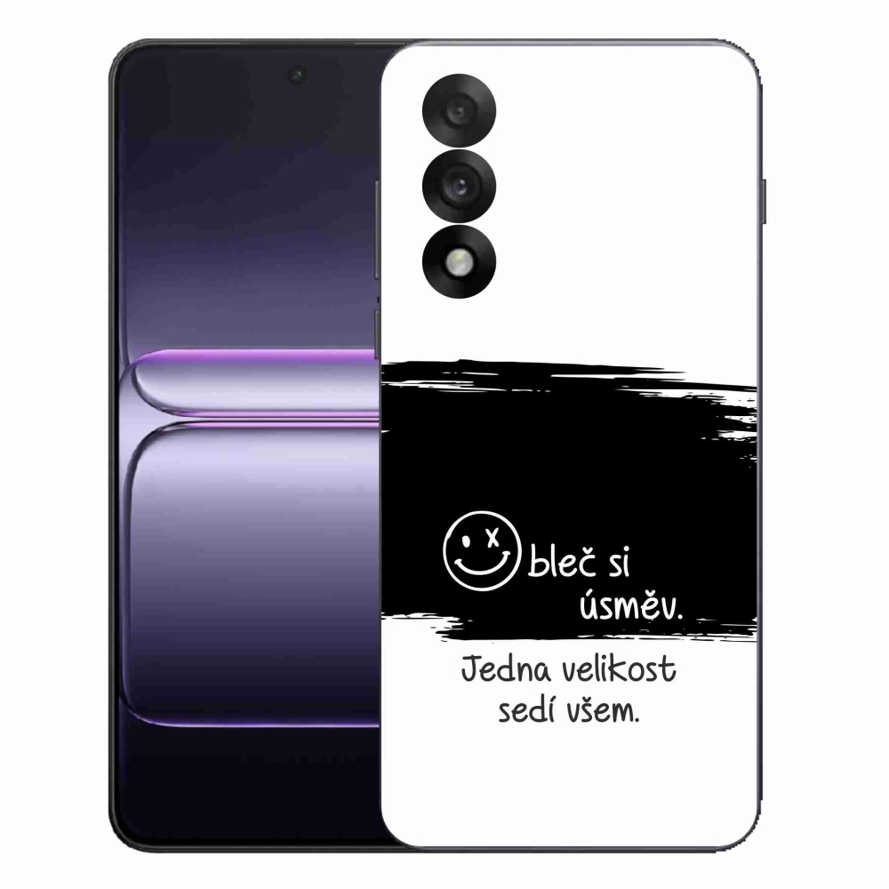 Gelový kryt mmCase na One Plus Nord 5 - vtipný text 8 černobílé pozadí