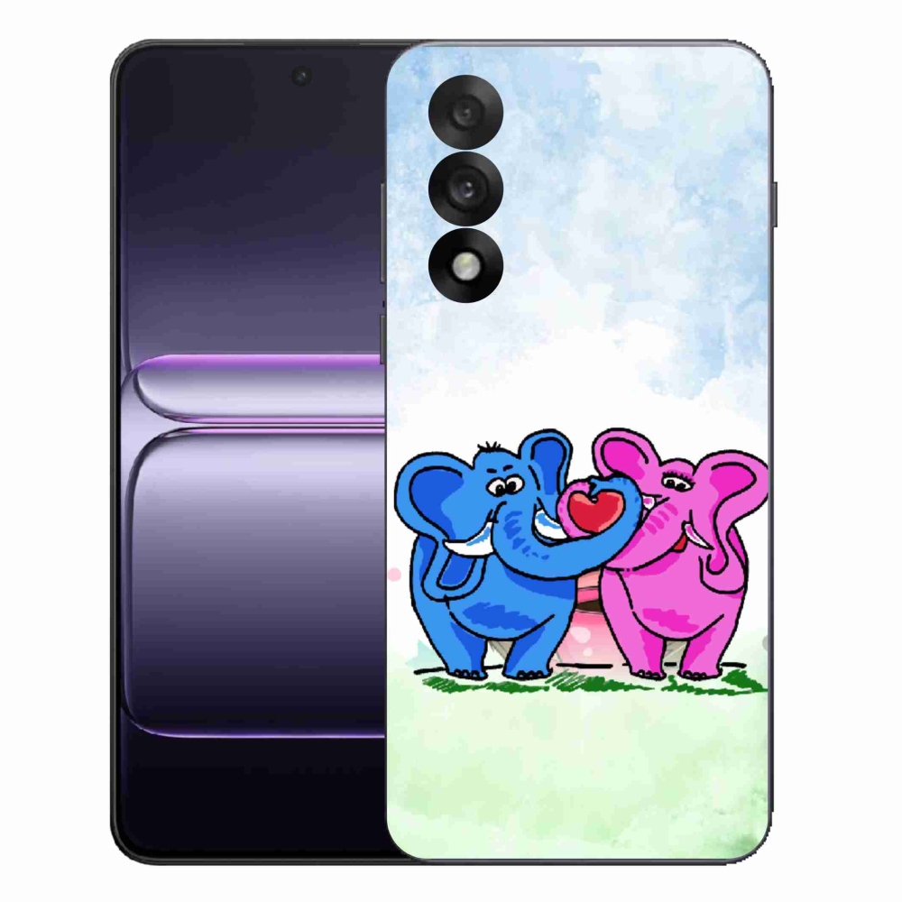 Gelový kryt mmCase na One Plus Nord 5 - zamilovaní sloni