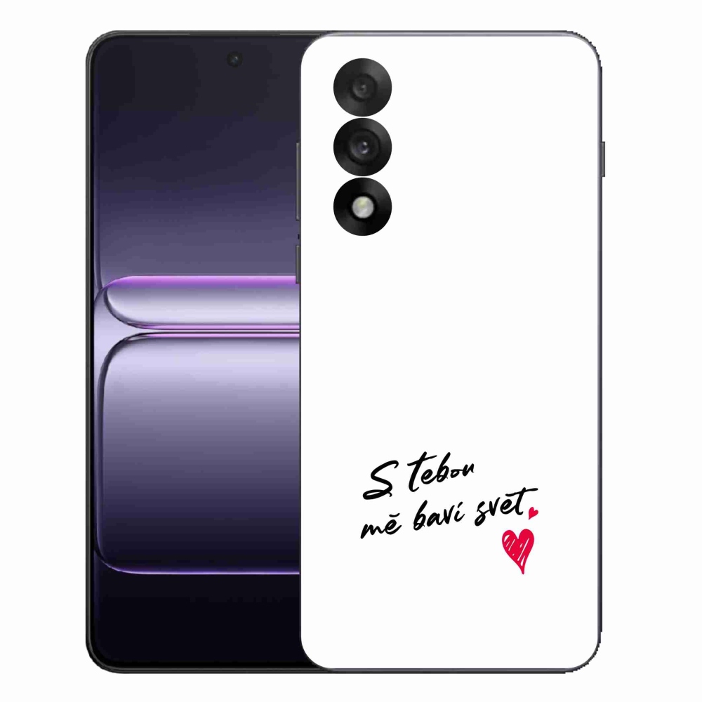 Gelový kryt mmCase na One Plus Nord 5 - zamilovaný text 1 bílé pozadí