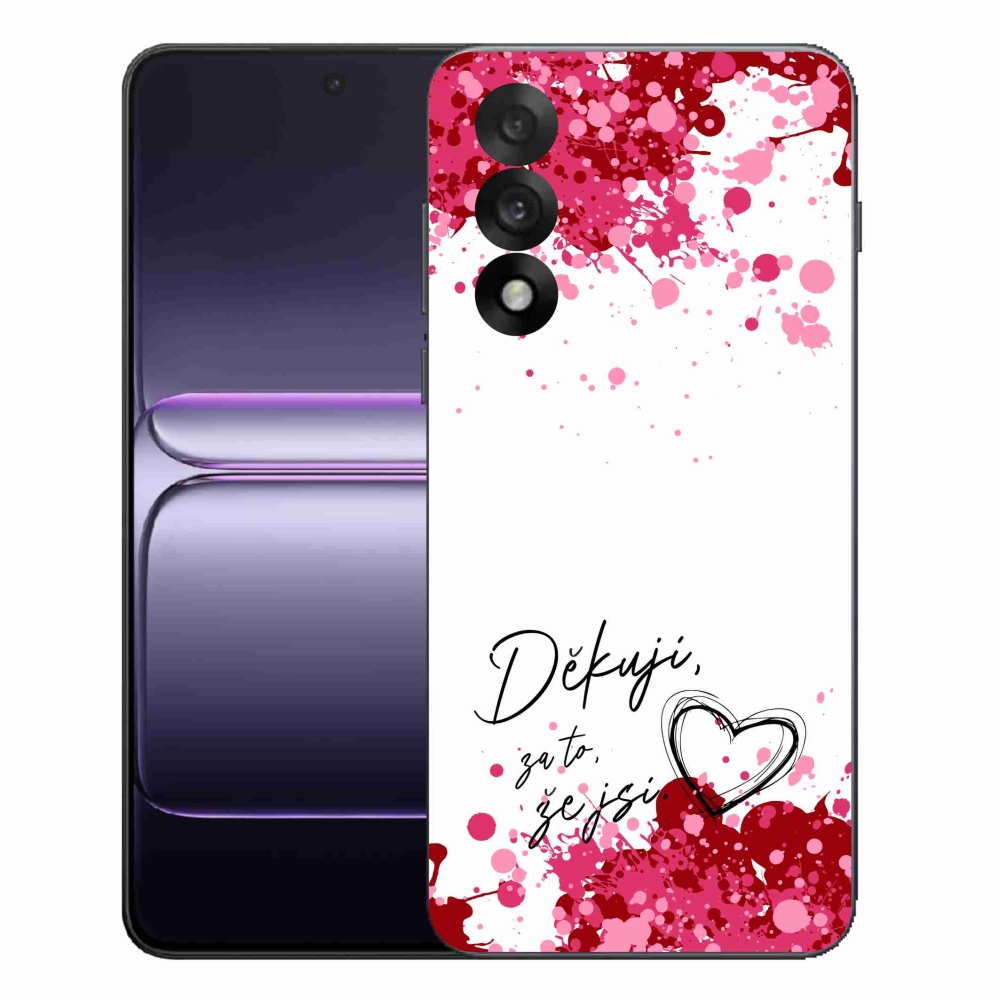 Gelový kryt mmCase na One Plus Nord 5 - zamilovaný text 2 bílé pozadí