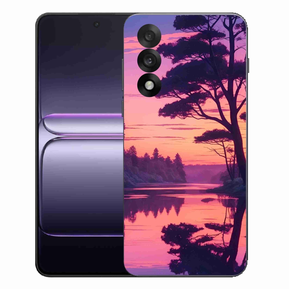 Gelový kryt mmCase na One Plus Nord 5 - západ slunce nad jezerem