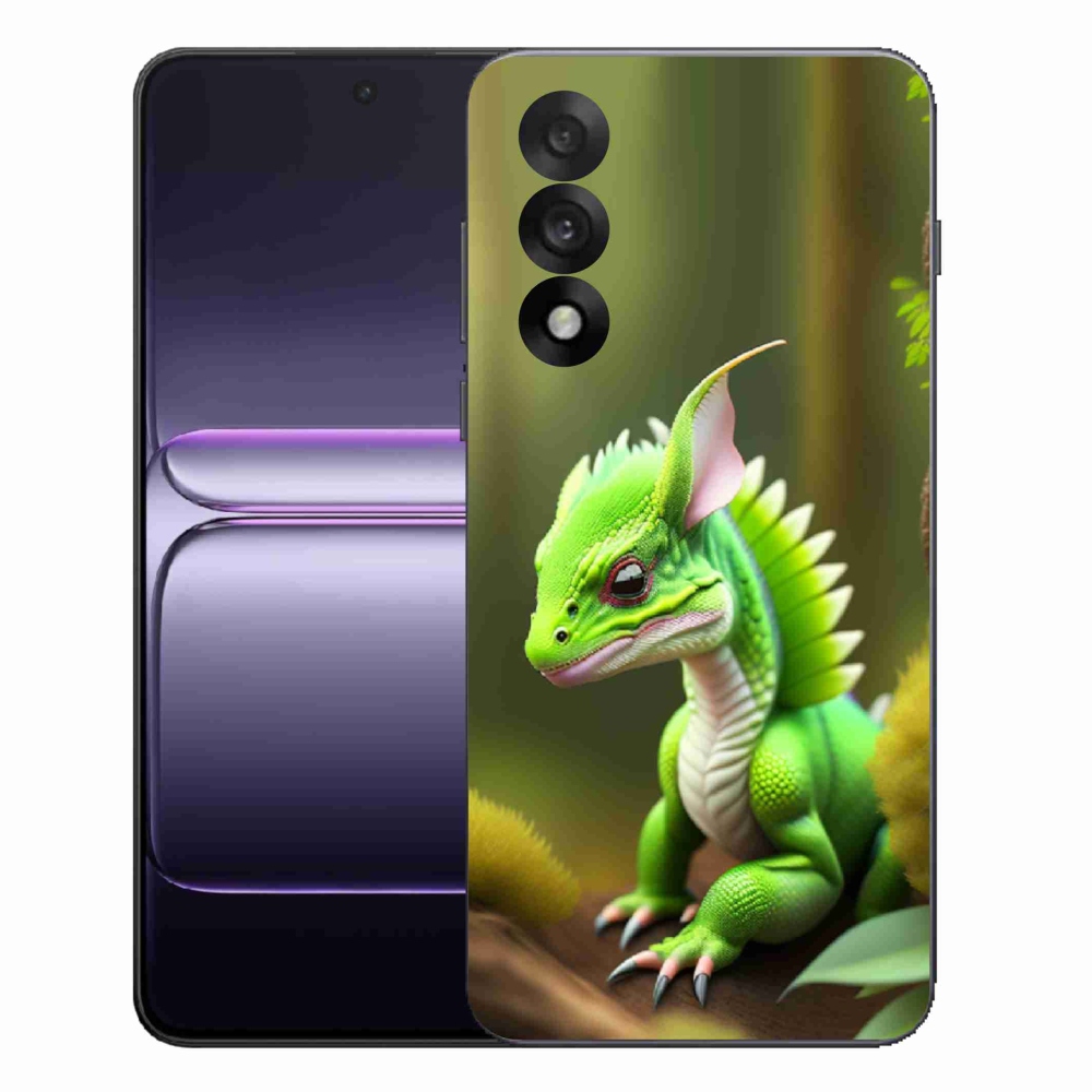 Gelový kryt mmCase na One Plus Nord 5 - zelený dráček