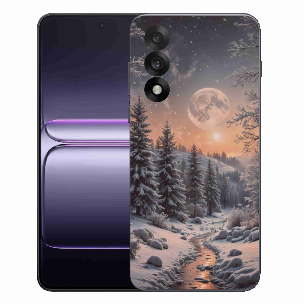 Gelový kryt mmCase na One Plus Nord 5 - zimní krajina 2