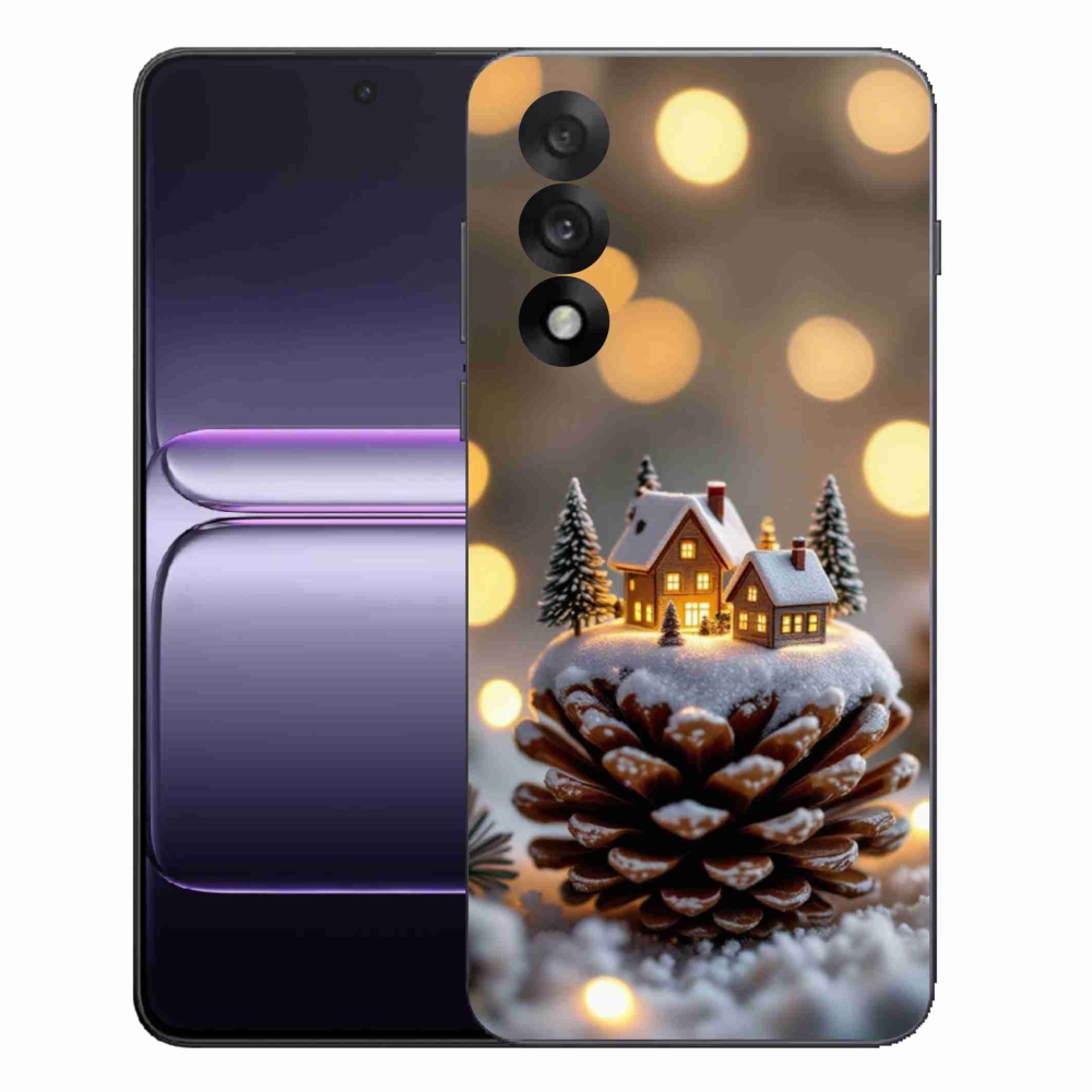 Gelový kryt mmCase na One Plus Nord 5 - zimní vesnička