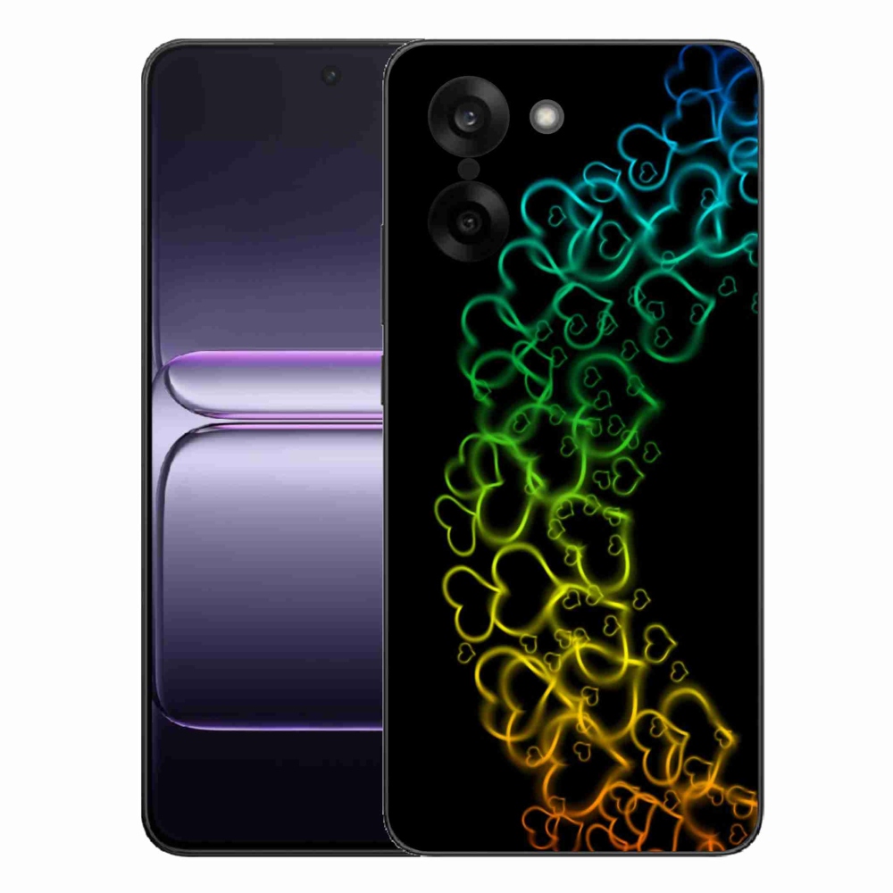 Gelový kryt mmCase na One Plus Nord CE5 - barevná srdíčka