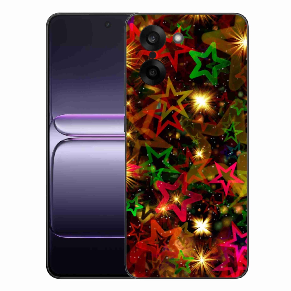 Gelový kryt mmCase na One Plus Nord CE5 - barevné hvězdičky
