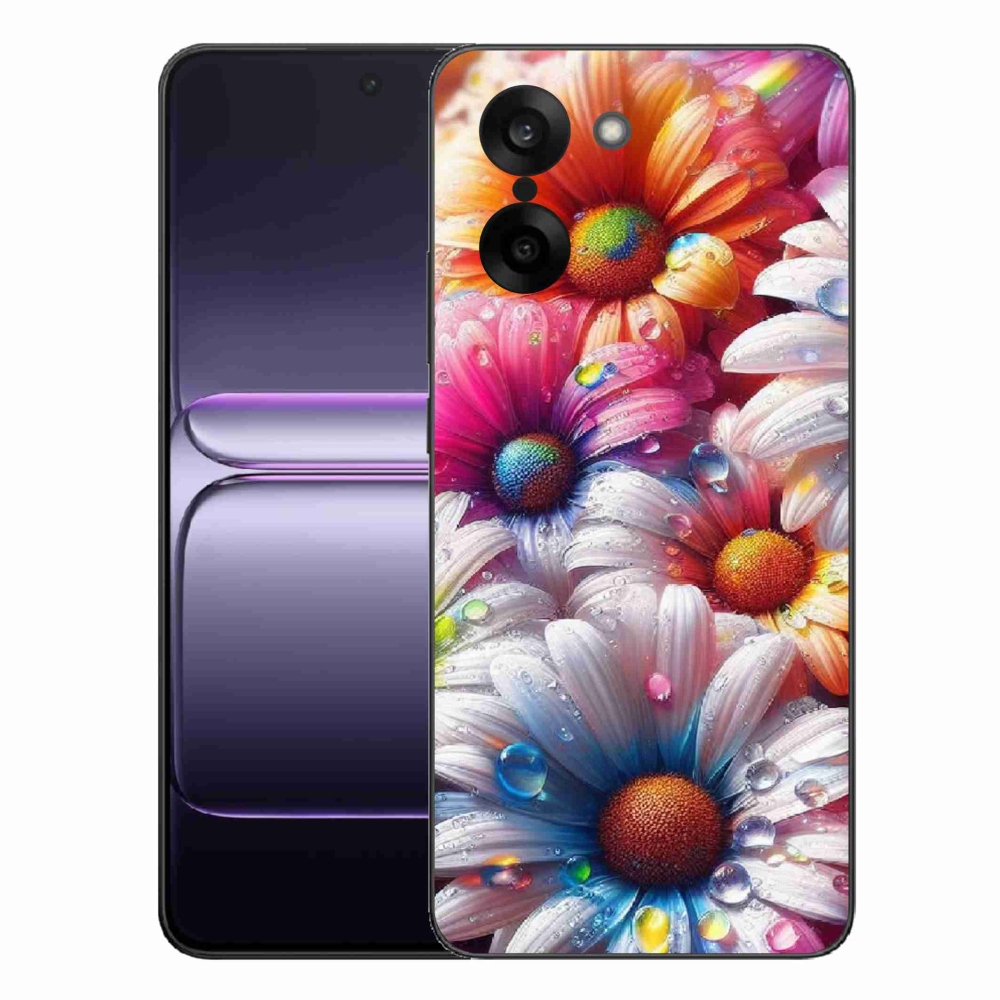 Gelový kryt mmCase na One Plus Nord CE5 - barevné kopretiny