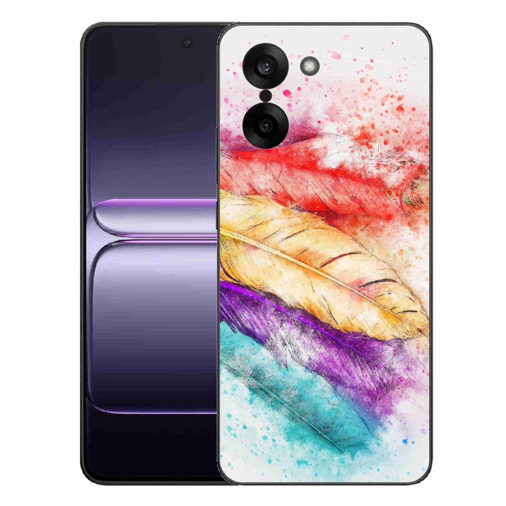Gelový kryt mmCase na One Plus Nord CE5 - barevné peří