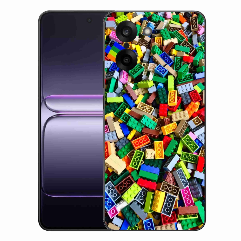 Gelový kryt mmCase na One Plus Nord CE5 - barevné stavební kostky
