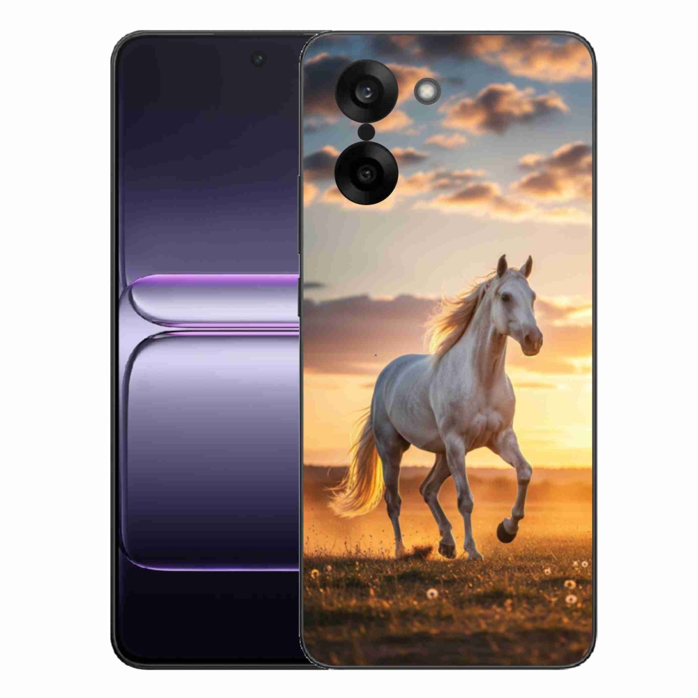 Gelový kryt mmCase na One Plus Nord CE5 - běžící bílý kůň 2