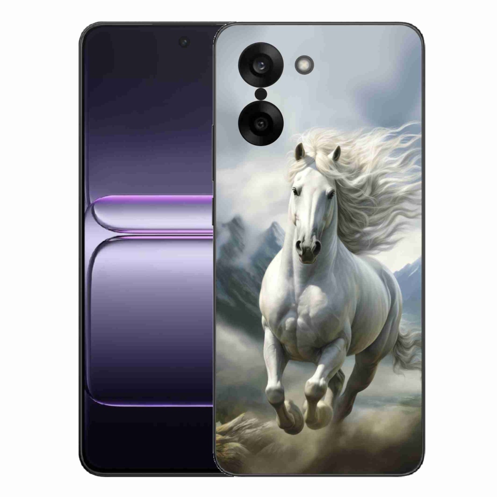 Gelový kryt mmCase na One Plus Nord CE5 - běžící bílý kůň 3