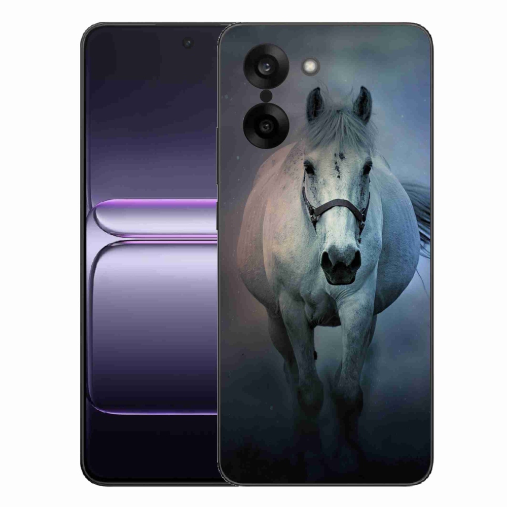 Gelový kryt mmCase na One Plus Nord CE5 - běžící bílý kůň