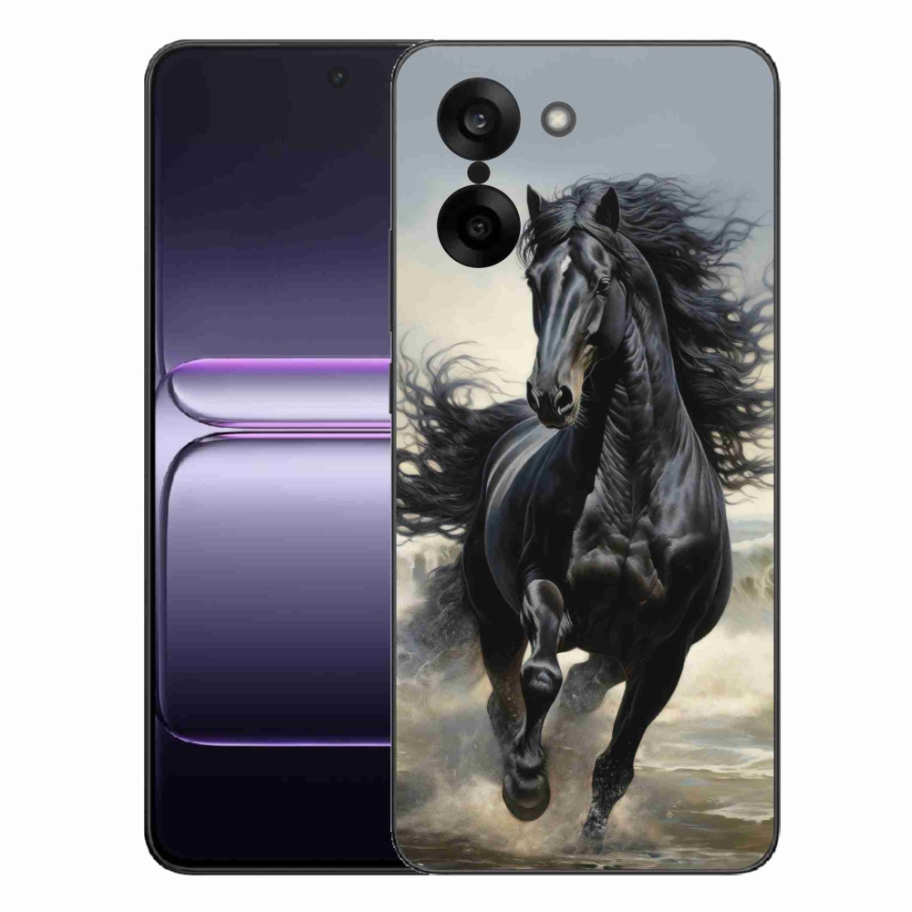 Gelový kryt mmCase na One Plus Nord CE5 - běžící černý kůň