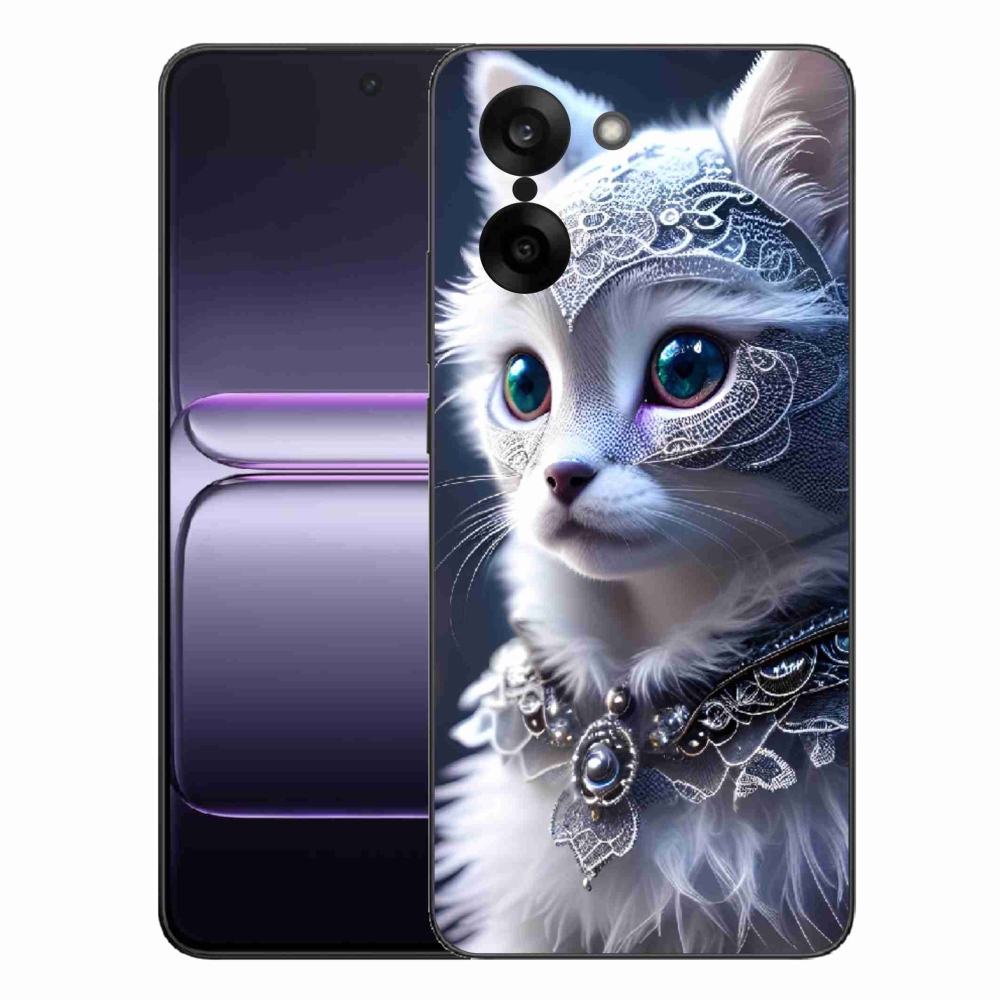 Gelový kryt mmCase na One Plus Nord CE5 - bílá kočka