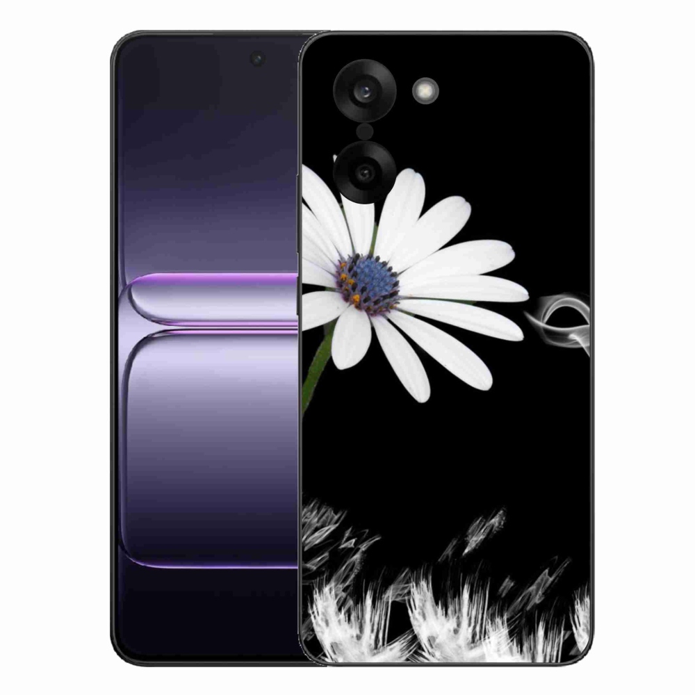 Gelový kryt mmCase na One Plus Nord CE5 - bílá květina