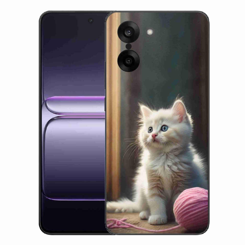 Gelový kryt mmCase na One Plus Nord CE5 - bílé kotě 2