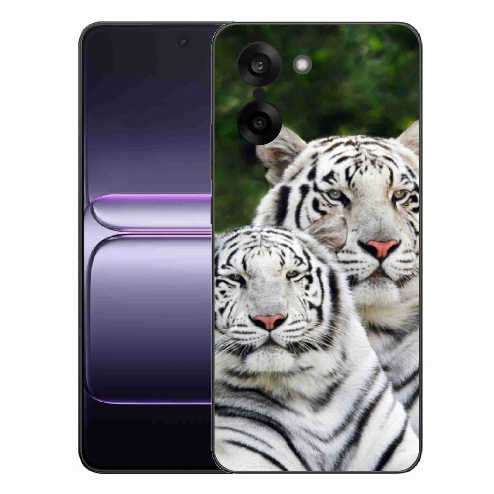 Gelový kryt mmCase na One Plus Nord CE5 - bílí tygři