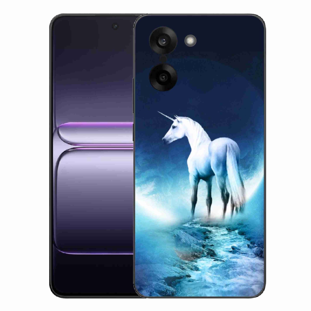 Gelový kryt mmCase na One Plus Nord CE5 - bílý jednorožec