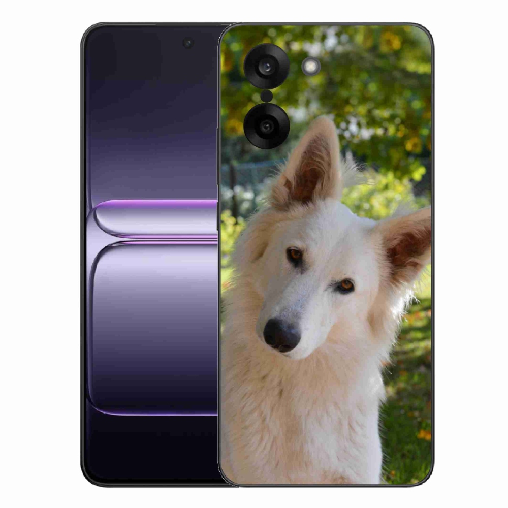 Gelový kryt mmCase na One Plus Nord CE5 - bílý švýcarský ovčák 1