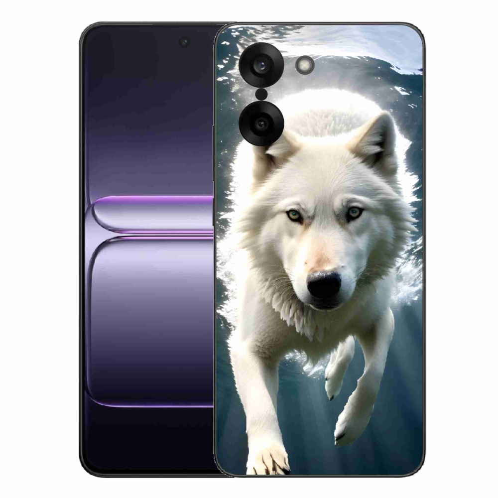 Gelový kryt mmCase na One Plus Nord CE5 - bílý vlk