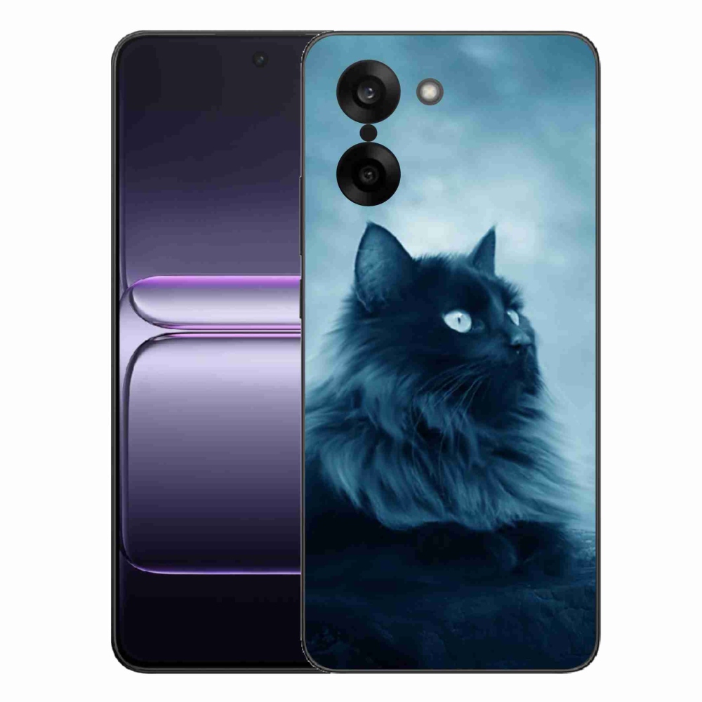 Gelový kryt mmCase na One Plus Nord CE5 - černá kočka 1