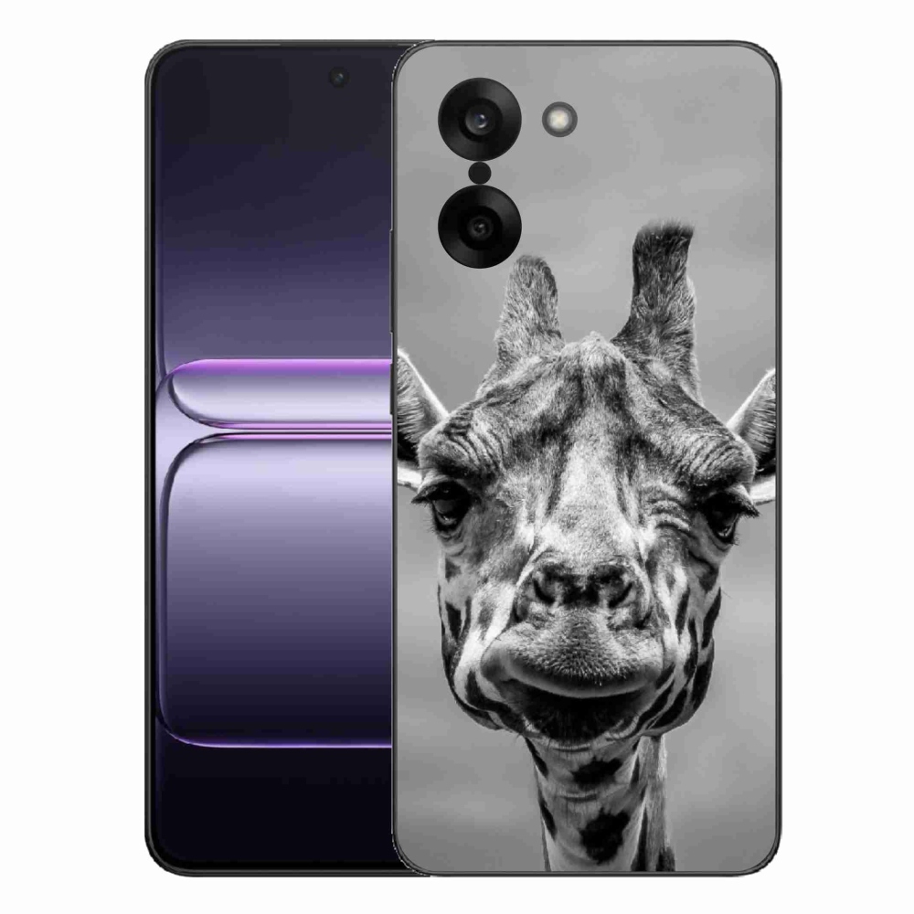 Gelový kryt mmCase na One Plus Nord CE5 - černobílá žirafa