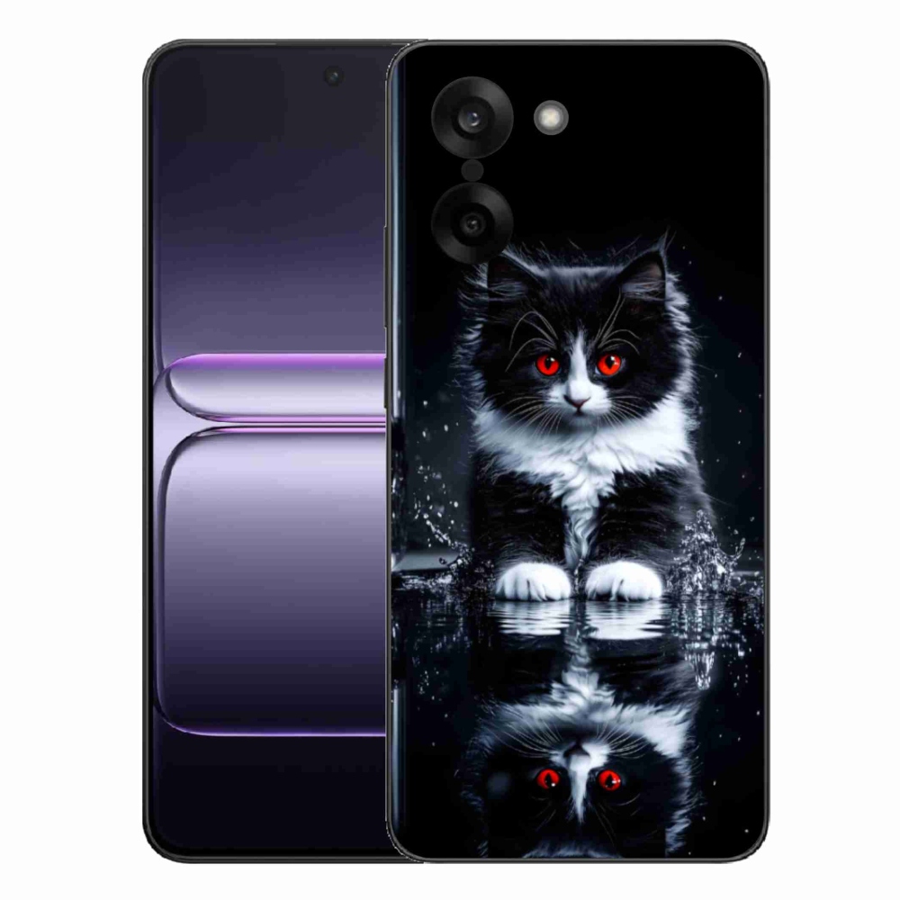 Gelový kryt mmCase na One Plus Nord CE5 - černobílé kotě