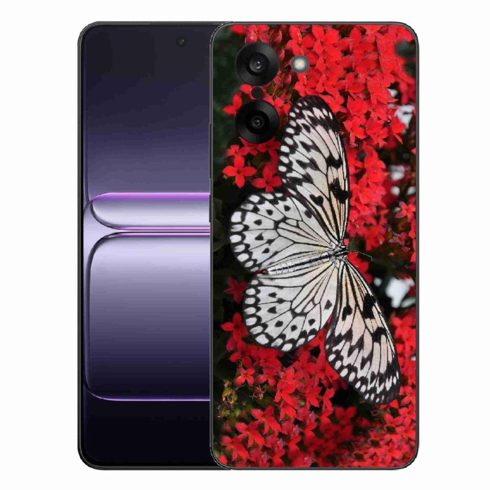 Gelový kryt mmCase na One Plus Nord CE5 - černobílý motýl 1